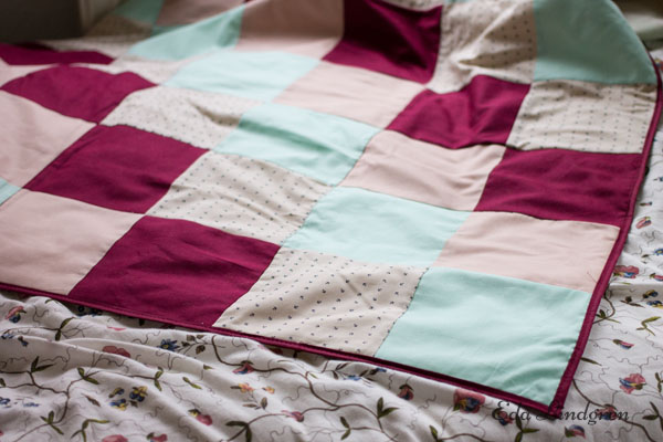 DIY Patchworkdecke naehen 8